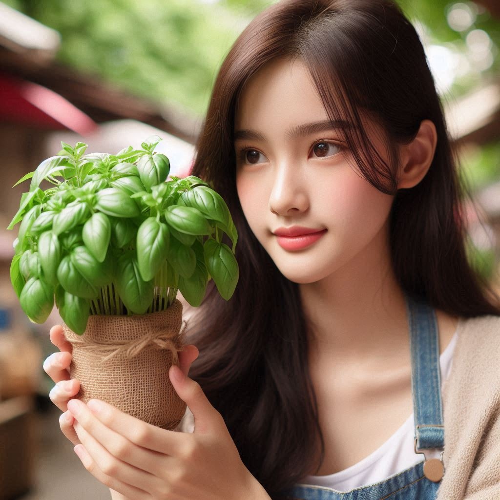 How to use basil leaves for beauty. Photo: AI - Bao Anh