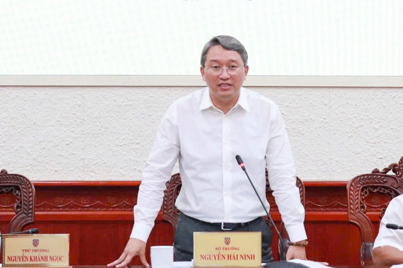 Bộ trưởng Bộ Tư pháp Nguyễn Hải Ninh. Ảnh: Bộ Tư pháp