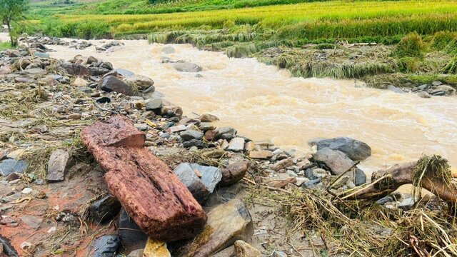 Mưa lũ gây ảnh hưởng cho nhiều địa phương ở vùng cao Sơn La. Ảnh: Minh Nguyễn