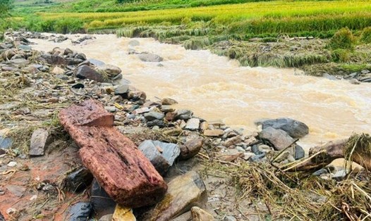 Mưa lũ gây ảnh hưởng cho nhiều địa phương ở vùng cao Sơn La. Ảnh: Minh Nguyễn