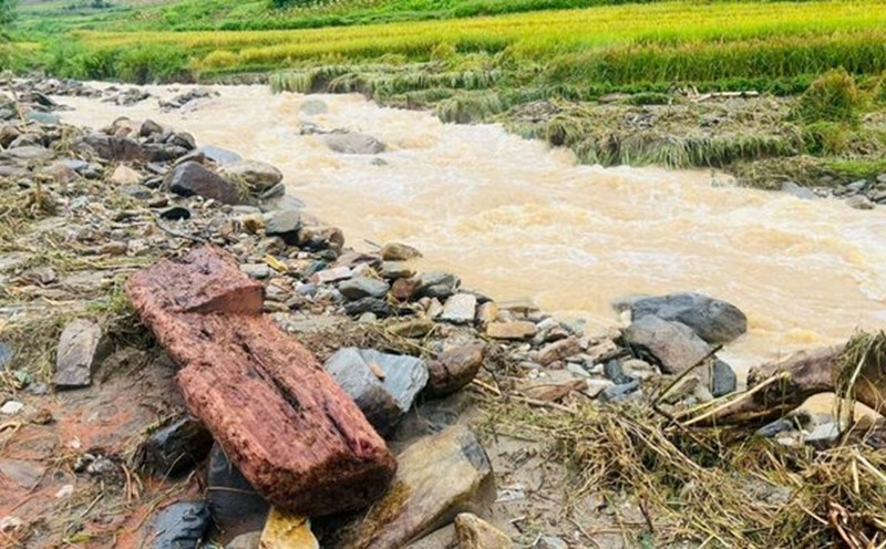 Mưa lũ gây ảnh hưởng cho nhiều địa phương ở vùng cao Sơn La. Ảnh: Minh Nguyễn