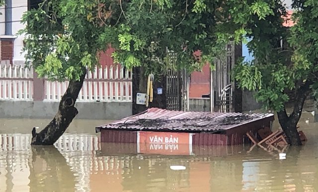 The area is deeply flooded.