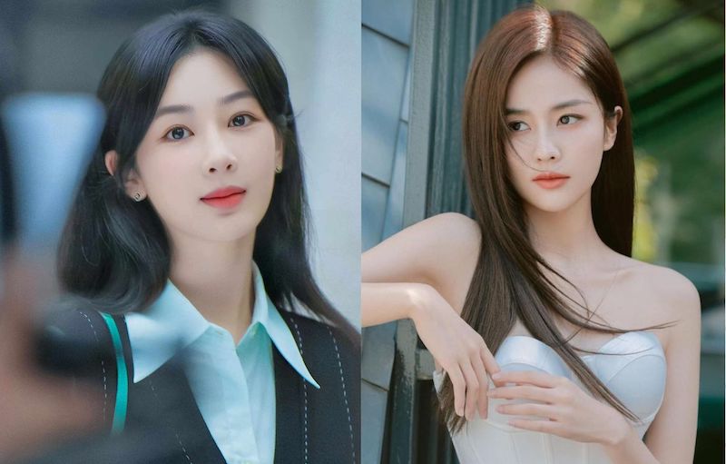 Dương Tử và Bạch Lộc cạnh tranh giải thưởng Kim Ưng truyền hình Trung Quốc. Ảnh: Weibo