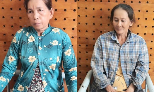 Bắt giữ 2 đối tượng ngăn chặn khai thác cát trên sông Hậu. Ảnh: Công an cung cấp.