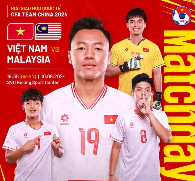 U22 Việt Nam gặp U22 Malaysia tại giải giao hữu quốc tế. Ảnh: VFF