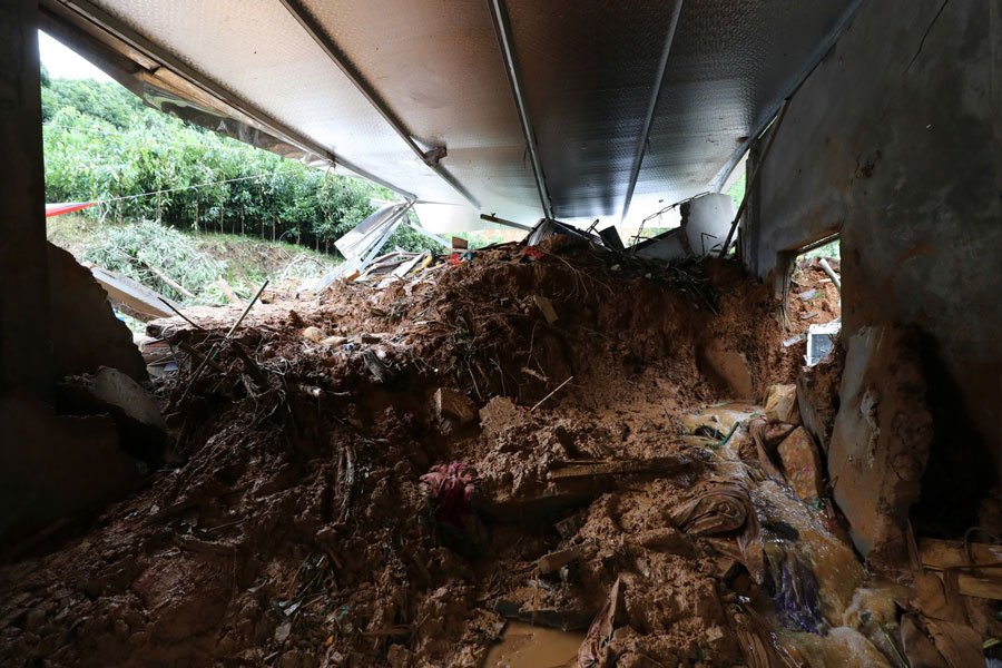 The teacher's house is located far from the hill so no one thought it would be affected by a landslide. Photo: Bao Nguyen