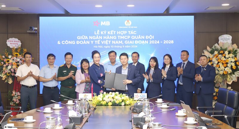 Ngan hang TMCP Quan doi (MB) va Cong doan Y te Viet Nam ky ket thoa thuan hop tac toan dien, giai doan 2024 - 2028