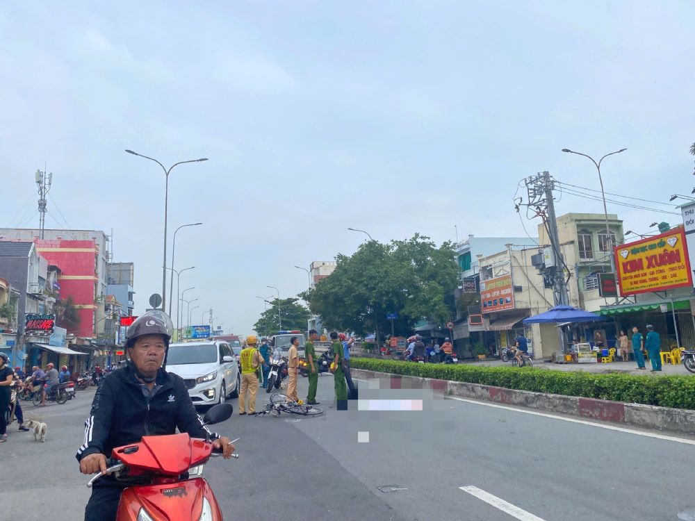 Hien truong vu tai nan khien mot nguoi tu vong o quan Go Vap. Anh: Minh Tam