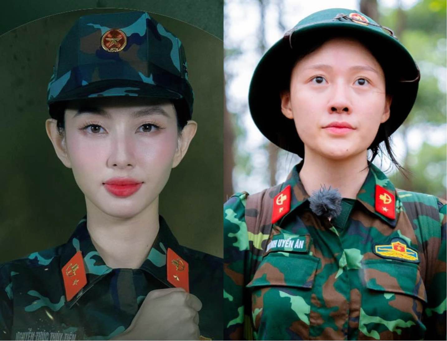 Hoa hậu Thùy Tiên (bên trái) và diễn viên Uyển Ân. Ảnh: NSX