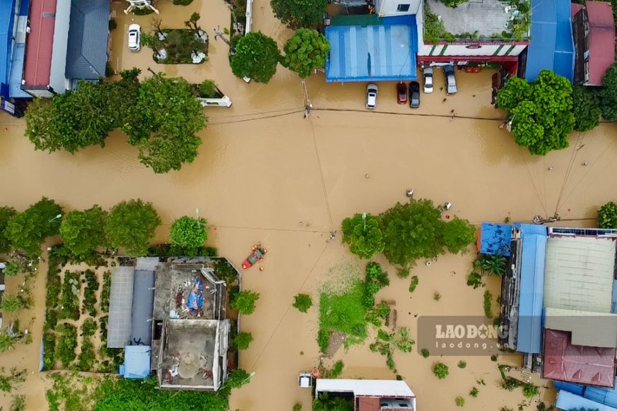 Trận lũ lụt lịch sử ở Thái Nguyên gây thiệt hại tài sản ước tính gần 200 tỉ đồng. Ảnh: Việt Bắc