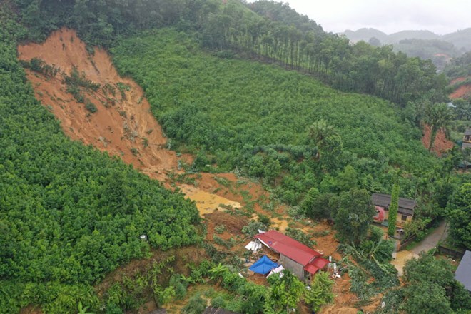 Khu vuc xay ra vu sat lo dat o Yen Bai khien 4 nguoi trong mot gia dinh tu vong. Anh: Bao Nguyen