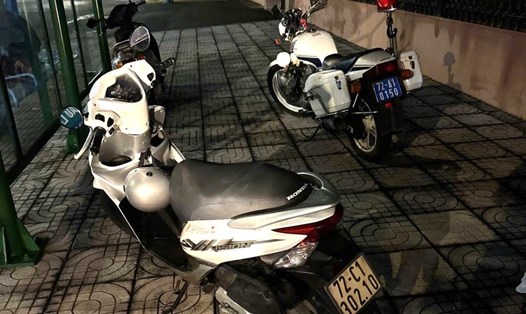 Phương tiện xe máy bị mất trộm ở Vũng Tàu được lực lượng CSGT&TT hỗ trợ tìm thấy. Ảnh: CA