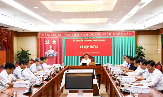 Ủy ban Kiểm tra Trung ương họp Kỳ thứ 47, xem xét kỷ luật nhiều cán bộ. Ảnh: UBKTTW