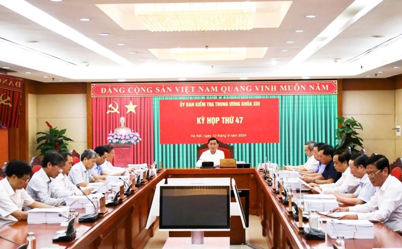 Ủy ban Kiểm tra Trung ương họp Kỳ thứ 47, xem xét kỷ luật nhiều cán bộ. Ảnh: UBKTTW