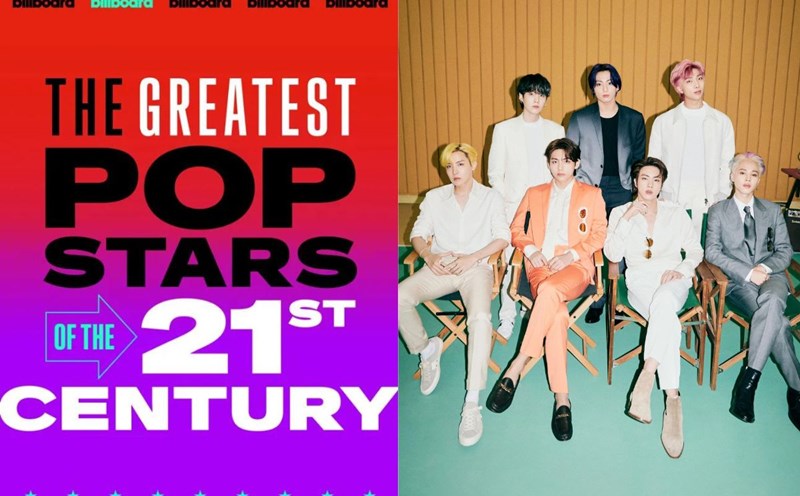 BTS được bình chọn là một trong những ngôi sao nhạc Pop vĩ đại nhất thế kỷ XXI. Ảnh: Billboard