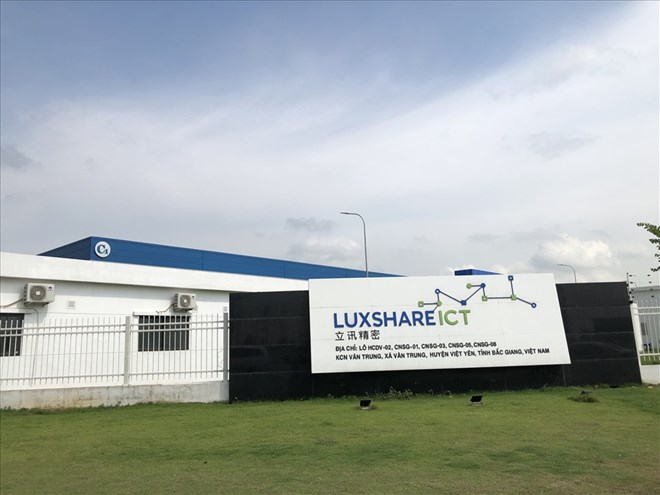 Công ty TNHH Luxshare-ICT Vân Trung (thị xã Việt Yên, Bắc Giang). Ảnh: Bảo Hân