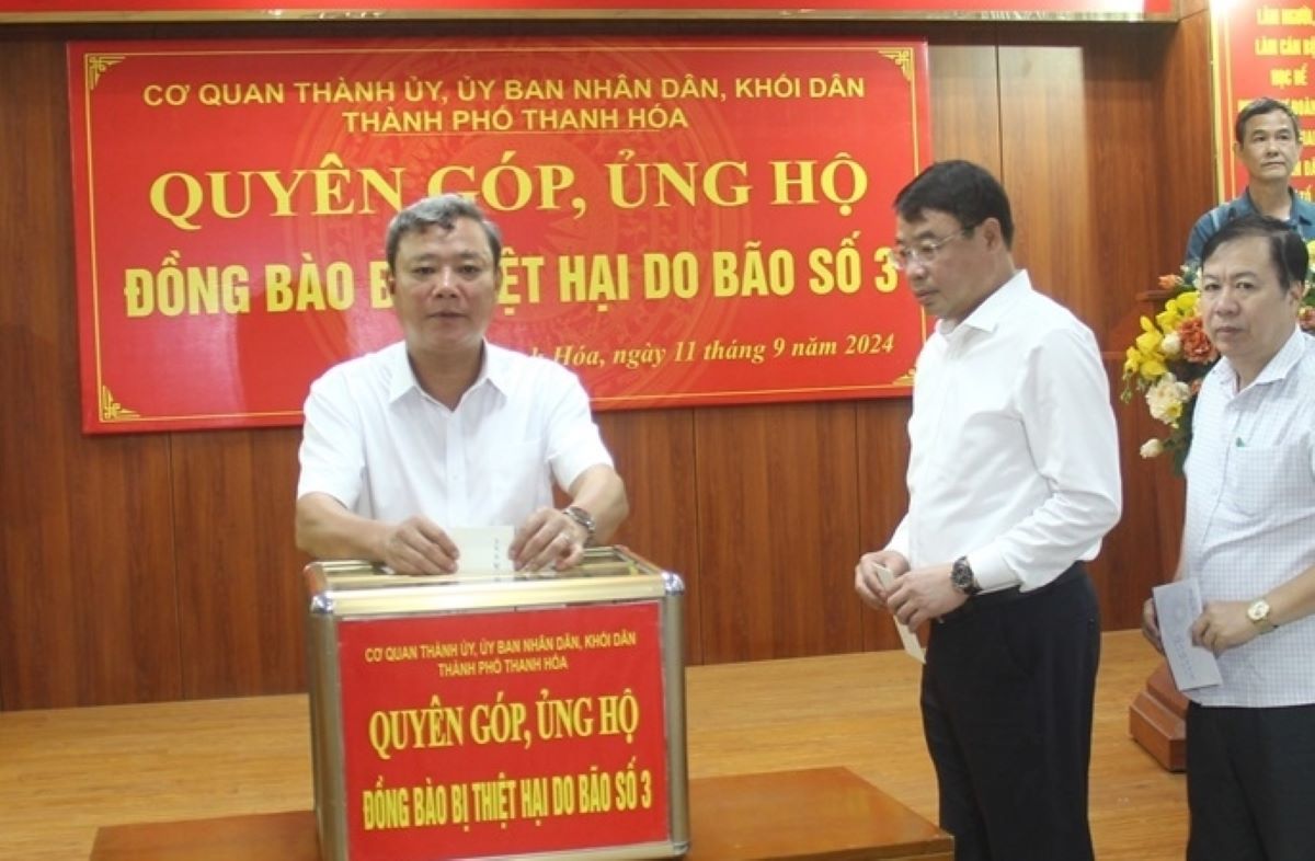 TP. Thanh Hoa phat dong, quyen gop ung ho dong 