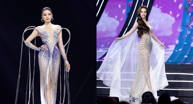 Kỳ Duyên, Mlee nổi bật ở bán kết Miss Universe Vietnam 2024. Ảnh: NSX