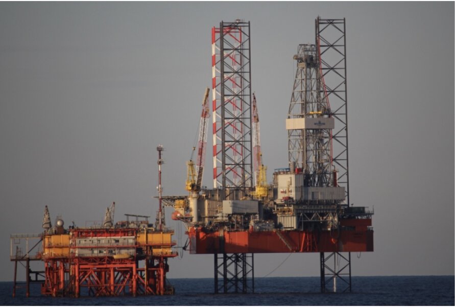 Ukraina nhắm vào giàn khoan dầu tự nâng của Nga ở Biển Đen. Ảnh: Cơ quan Biên phòng Nhà nước Ukraine