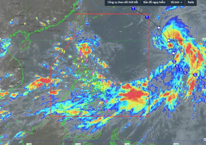 Bão Bebinca không đi thẳng vào Biển Đông. Ảnh: PAGASA