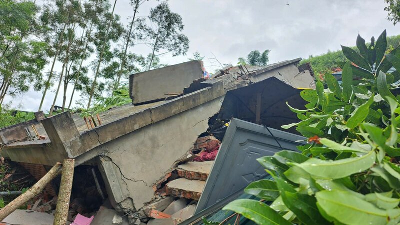 Bão số 3 gây thiệt hại nặng nề cho tỉnh miền núi Hòa Bình. Ảnh: Minh Hoài