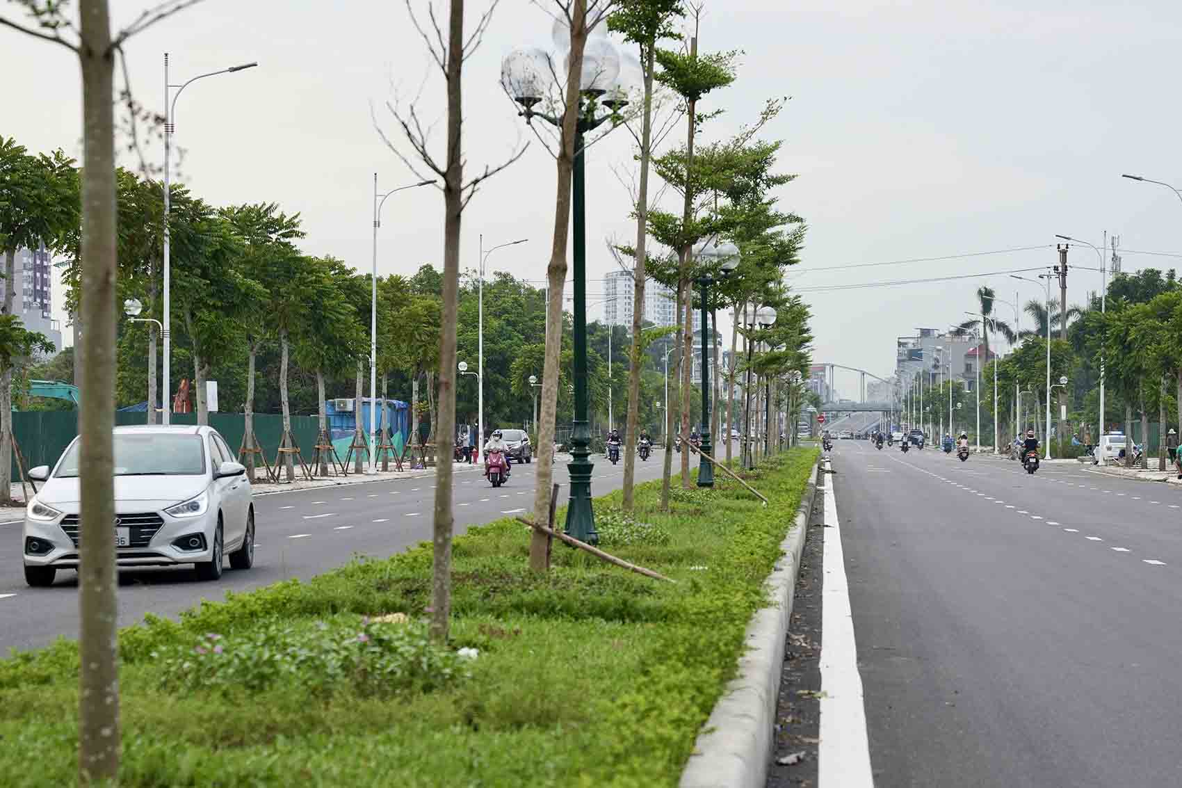 Tuyen duong duoc lat da via he, tham nhua mat duong, trong cay xanh, he thong den chieu sang va he thong cap nuoc chua chay. Anh: Huu Chanh