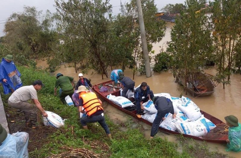Tỉnh Hải Dương khắc phục sự cố đê điều, thủy lợi. Ảnh: Cổng TTĐT tỉnh Hải Dương