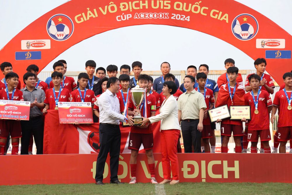 U15 PVF vô địch giải U15 Quốc gia - Cúp ACECOOK 2024. Ảnh: VFF