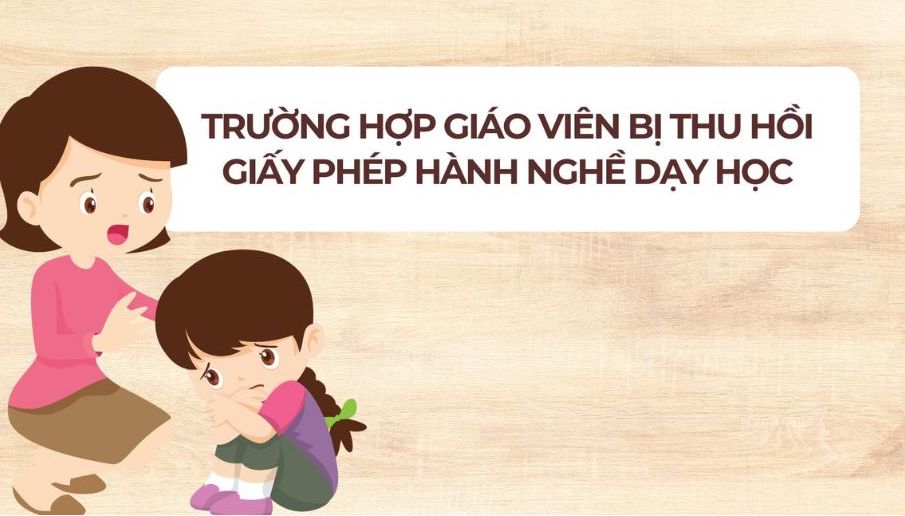 Trường hợp giáo viên bị thu hồi giấy phép hành nghề dạy học.