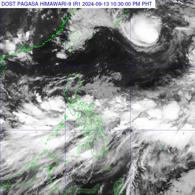 Ảnh vệ tinh bão Bebinca hồi . Ảnh: PAGASA