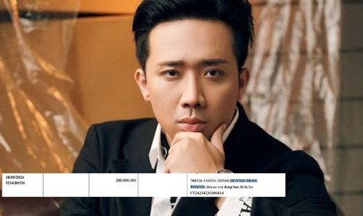 Giao dịch của Trấn Thành trong danh sách sao kê.