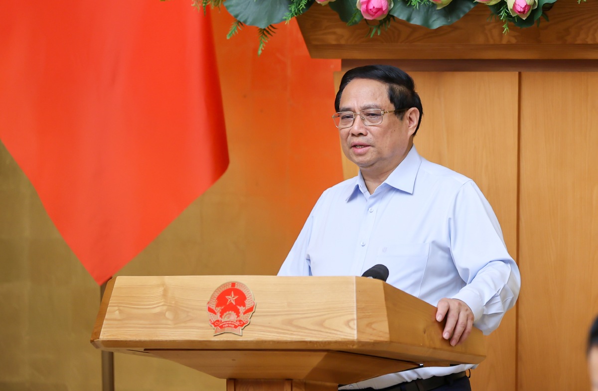 Thủ tướng chủ trì phiên họp Chính phủ chuyên đề pháp luật tháng 9.2024. Ảnh: VGP