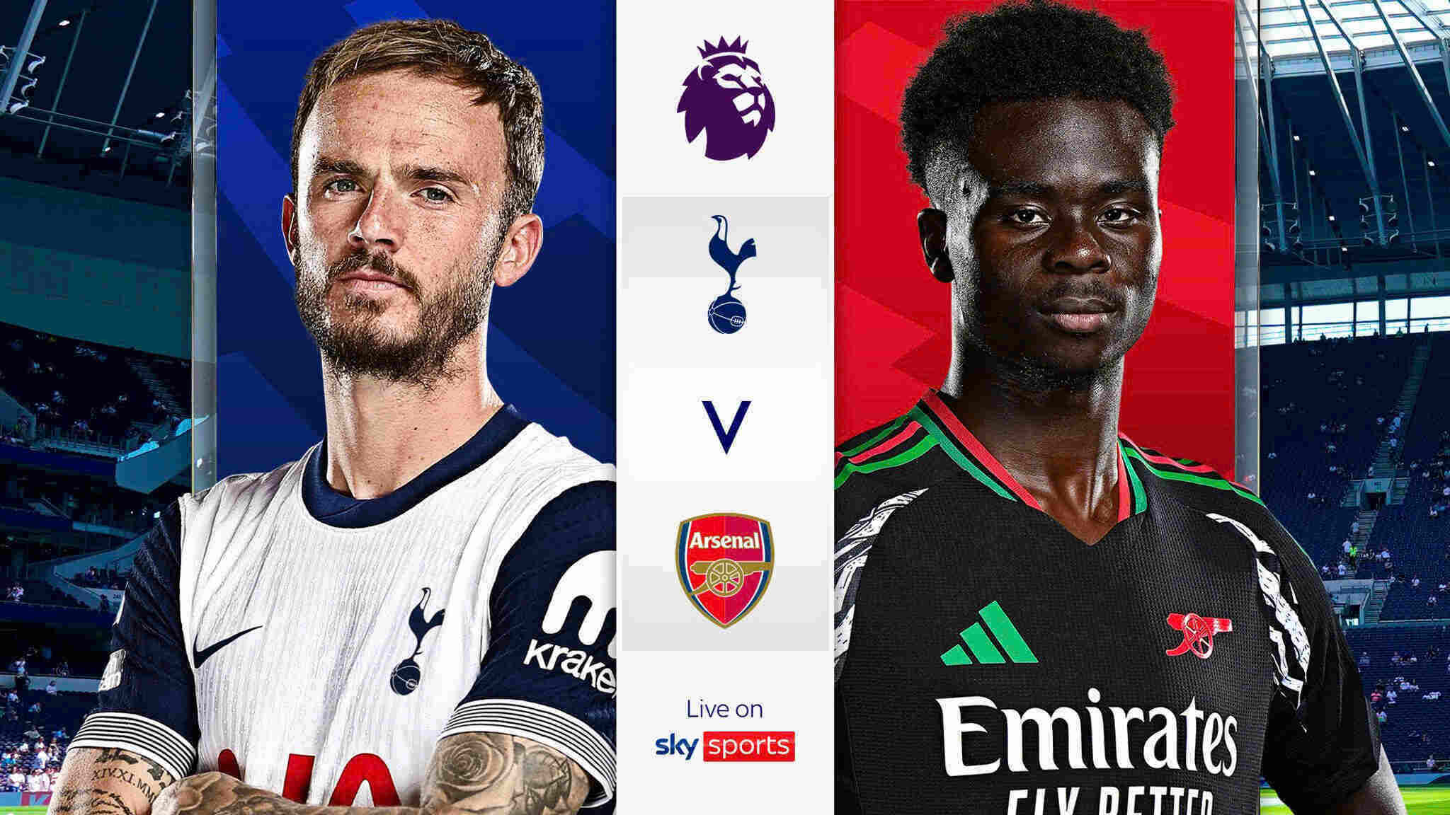 Tottenham đấu Arsenal là trận cầu tâm điểm vòng 4 Premier League.  Ảnh: Sky Sports