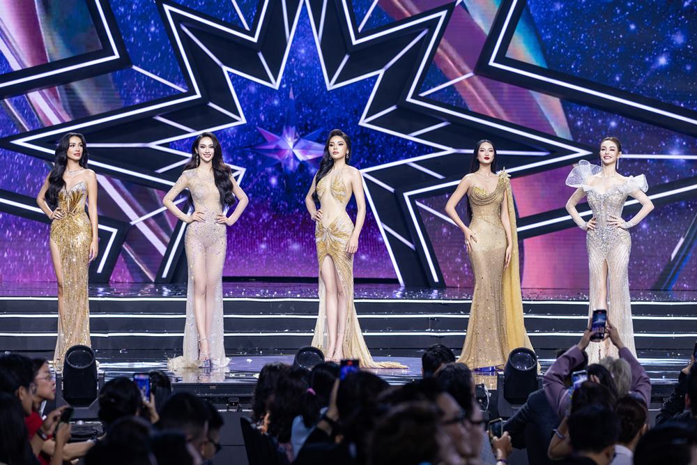 Top 5 Miss Universe Vietnam 2024. Ảnh: Ban tổ chức