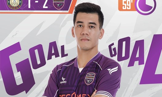 Video bàn thắng Thanh Hóa - Bình Dương: Cú đúp của Tiến Linh.