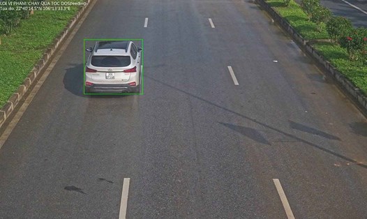 Một ôtô chạy quá tốc độ quy định. Ảnh: Công an Cao Bằng