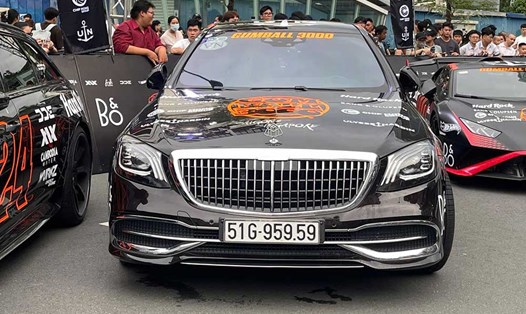 Chiếc xe biển Việt Nam duy nhất tham dự hành trình Gumball 3000. Ảnh: Thanh Vũ