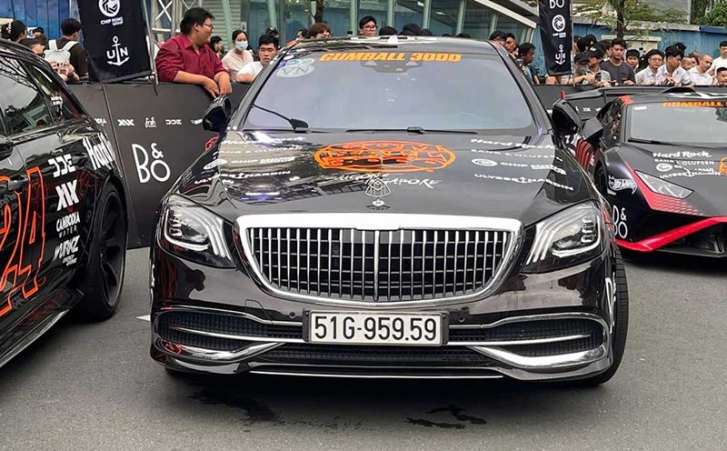 Chiếc xe biển Việt Nam duy nhất tham dự hành trình Gumball 3000. Ảnh: Thanh Vũ