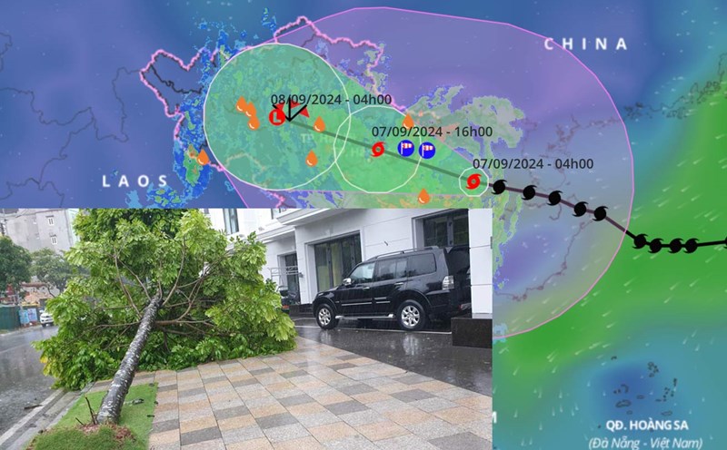 Bão số 3 đã gây mưa dông gió giật mạnh diện rộng ở miền Bắc. Ảnh: Vũ Linh