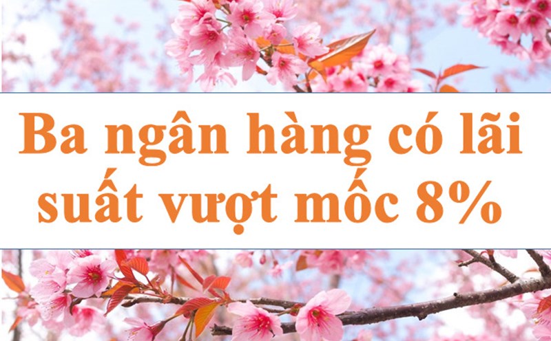 Ba ngân hàng có lãi suất vượt mốc 8%. Ảnh minh họa: Hà Vy