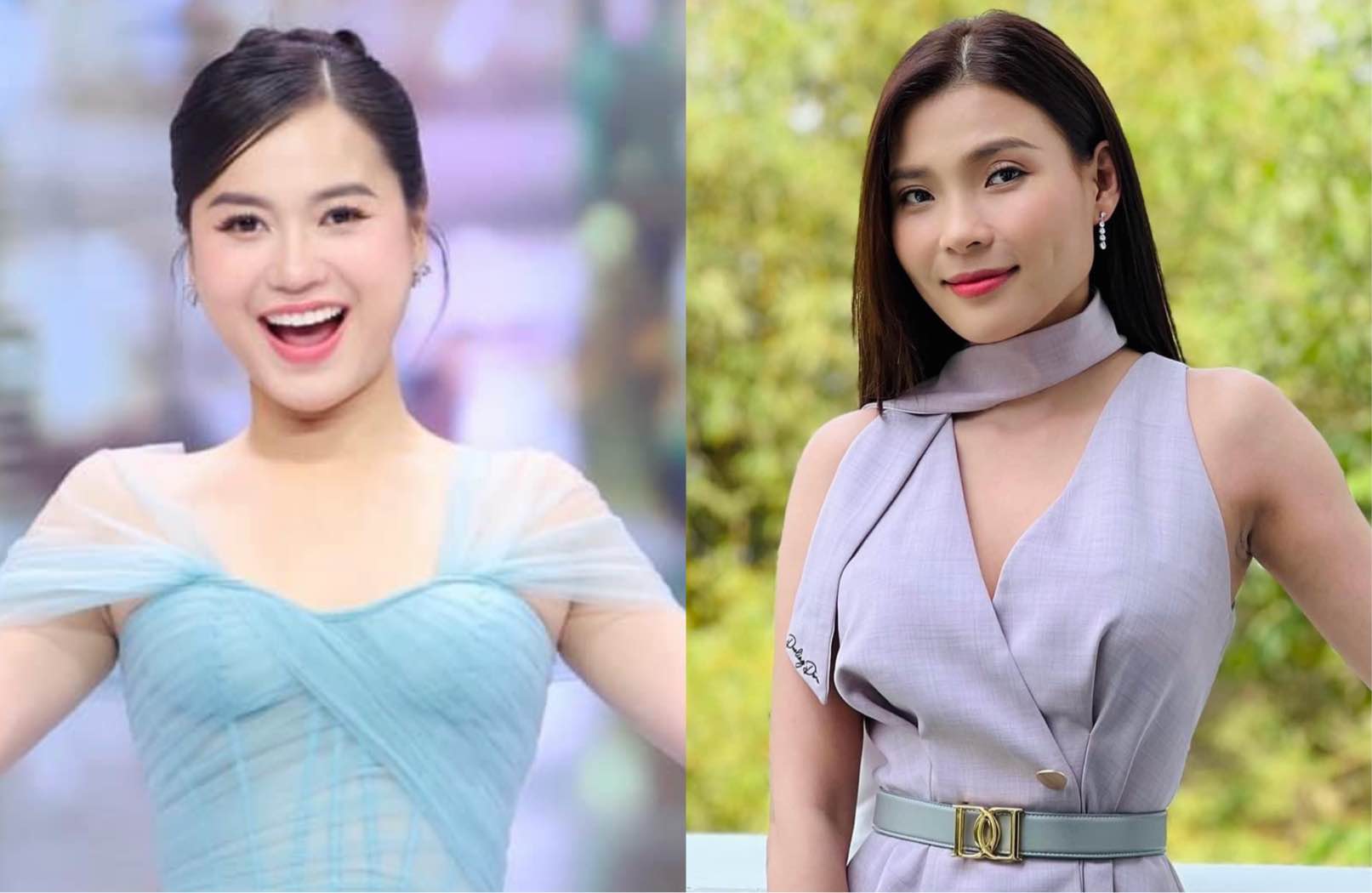 Diễn viên Lâm Vỹ Dạ (bên trái) và Thúy Diễm. Ảnh: Nghệ sĩ cung cấp