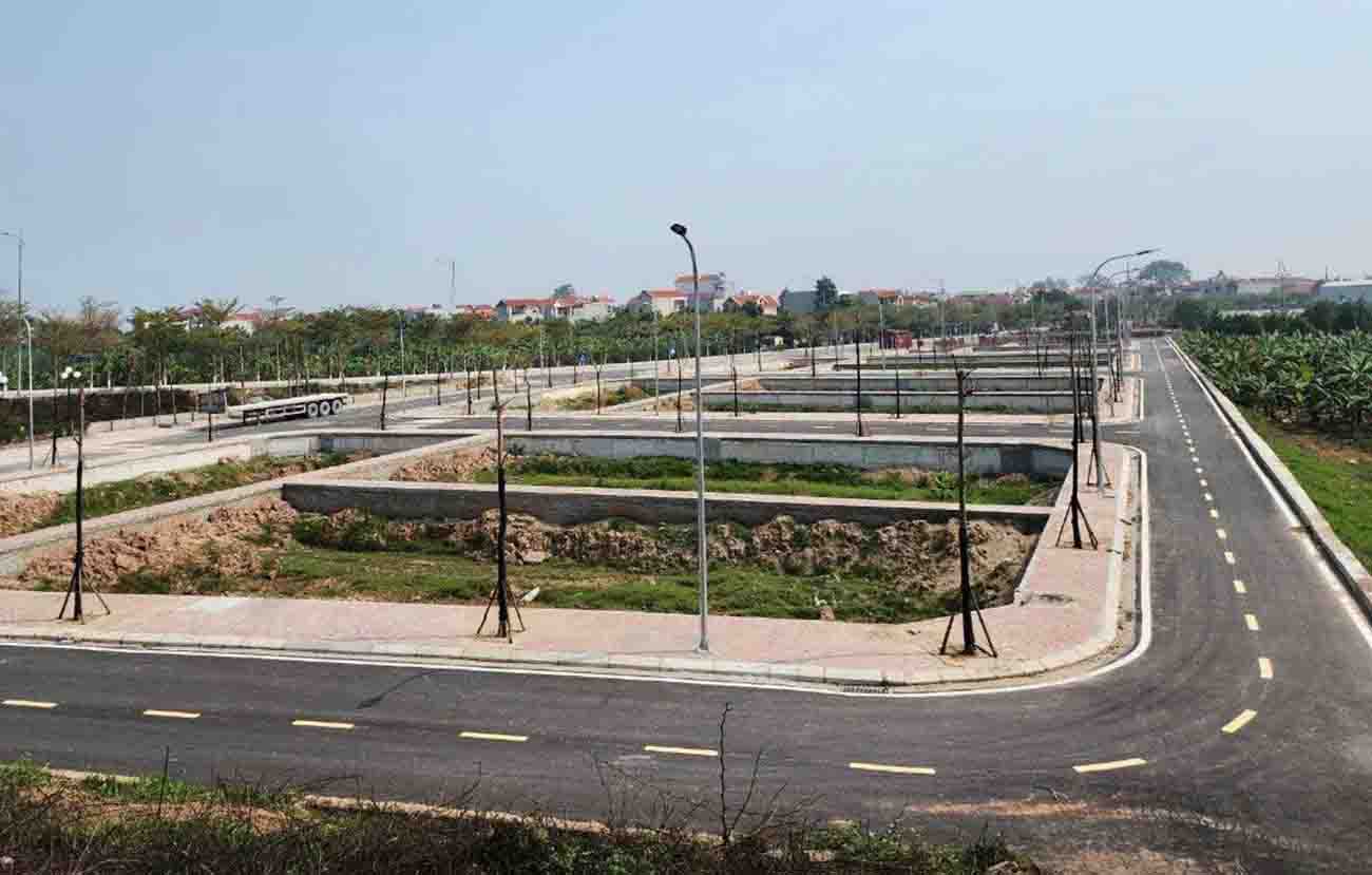 Một khu đất đấu giá tại Đan Phượng. Ảnh: Cao Nguyên.