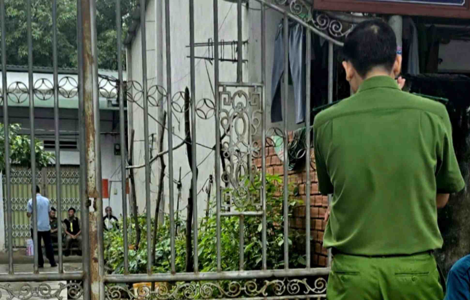 Khu vực hiện trường vụ nam thanh niên bị chém nhiều nhát dẫn đến tử vong. Ảnh: Bạn đọc cung cấp