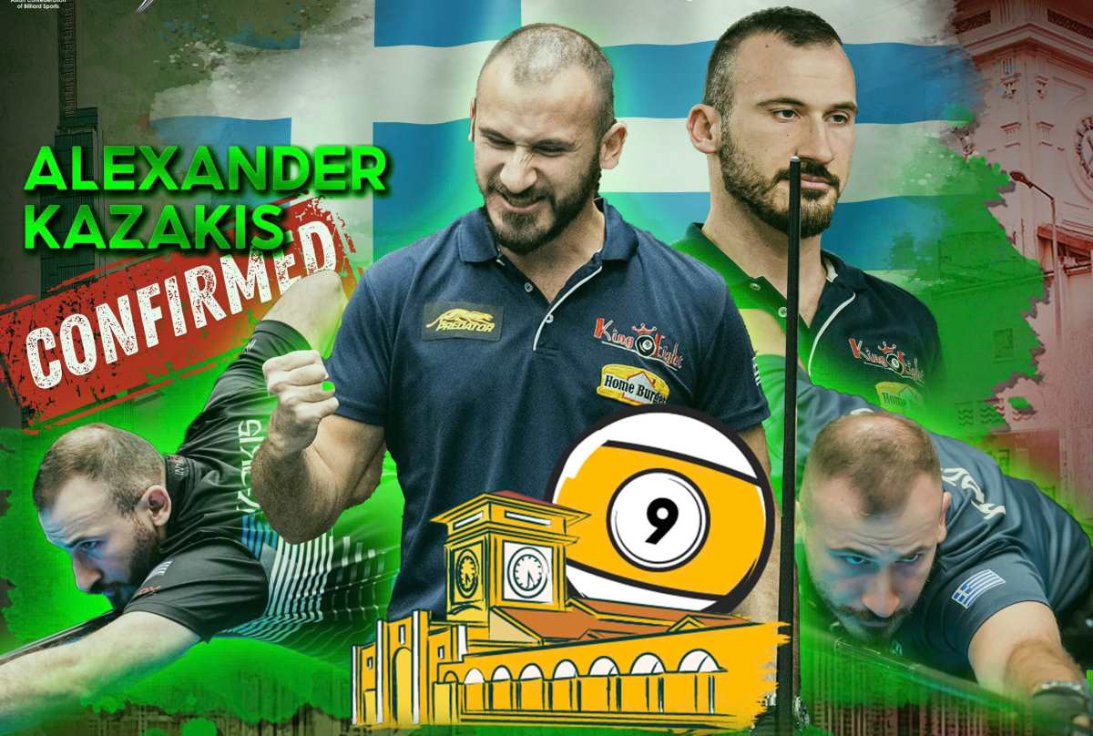 Alexander Kazakis, tay cơ đứng hạng 3 thế giới sẽ tham dự Giải Billiards Pool 9 bi TPHCM. Ảnh: Phong Lê