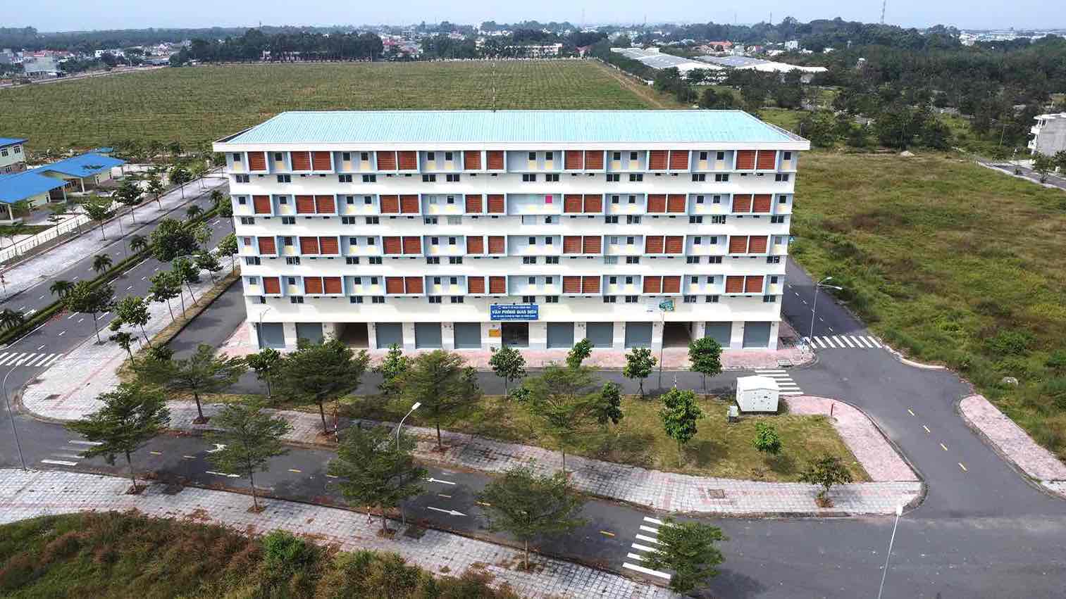 Một khu nhà ở xã hội công nhân hơn 2ha tại khu thương mại dịch vụ Khu công nghiệp Bàu Xéo, huyện Trảng Bom. Ảnh: HAC