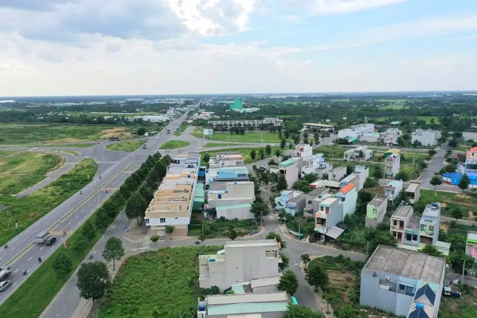 Vị trí dự kiến một đoạn đường Vành đai 4 TPHCM đi qua. Ảnh: An Long