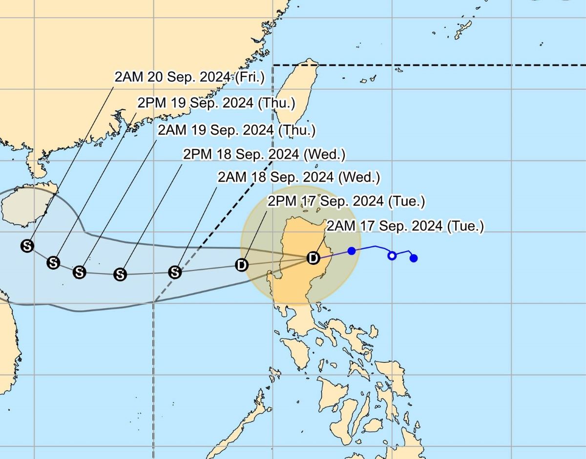 Du bao duong di cua ap thap nhiet doi Gener. Anh: PAGASA