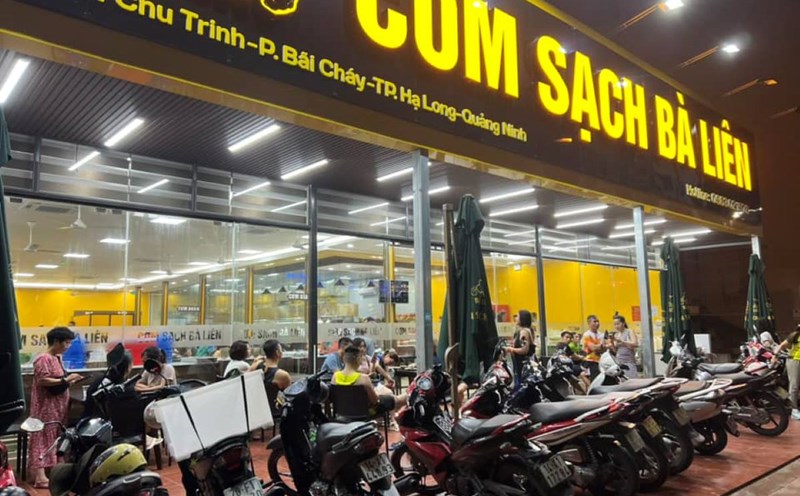Quán Cơm sạch bà Liên tại phường Bãi Cháy, Hạ Long. Ảnh: Cơm sạch bà Liên.