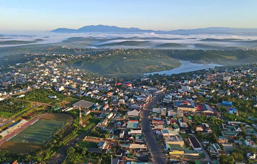 Một góc đô thị Di Linh ở huyện Di Linh, tỉnh Lâm Đồng. Ảnh: Ngọc Ngà