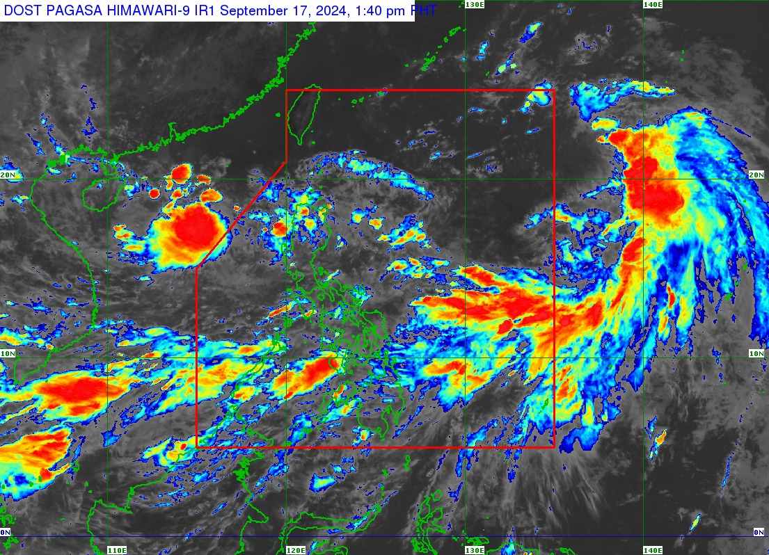 Ap thap nhiet doi Gener va bao Pulasan hoi . Anh: PAGASA